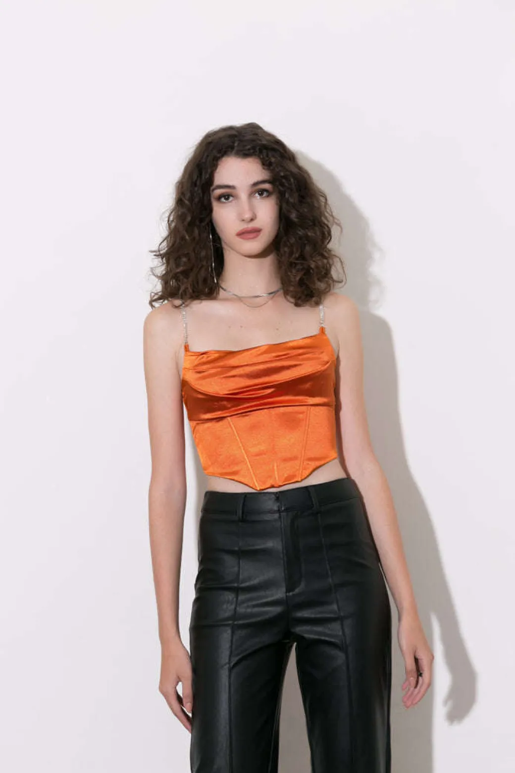 Online Satin Draped Corset Top Corset & Bustier Tops