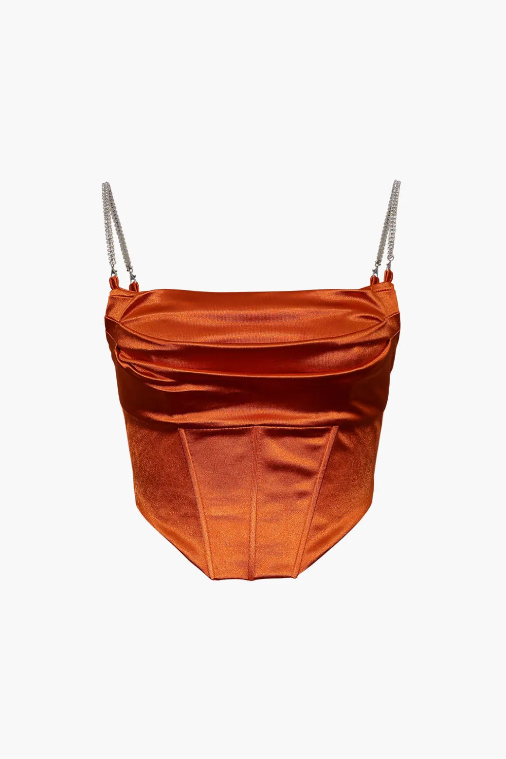 Online Satin Draped Corset Top Corset & Bustier Tops