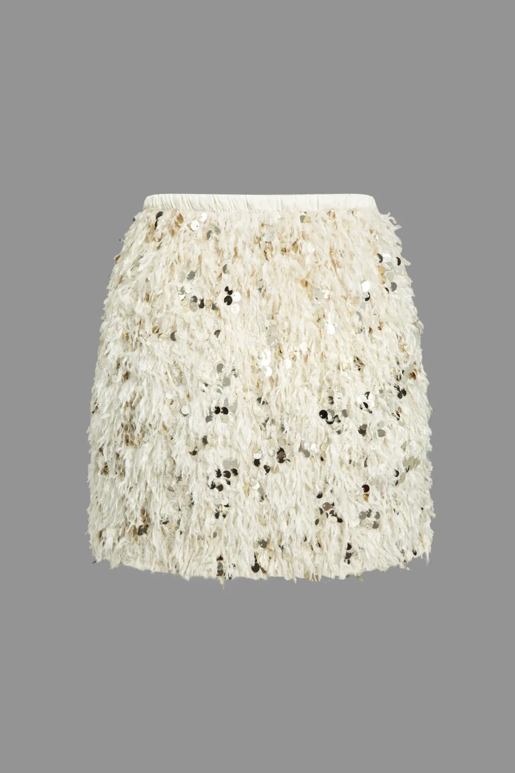 Fashion Sequin Feather Fringe Skirt Skirts