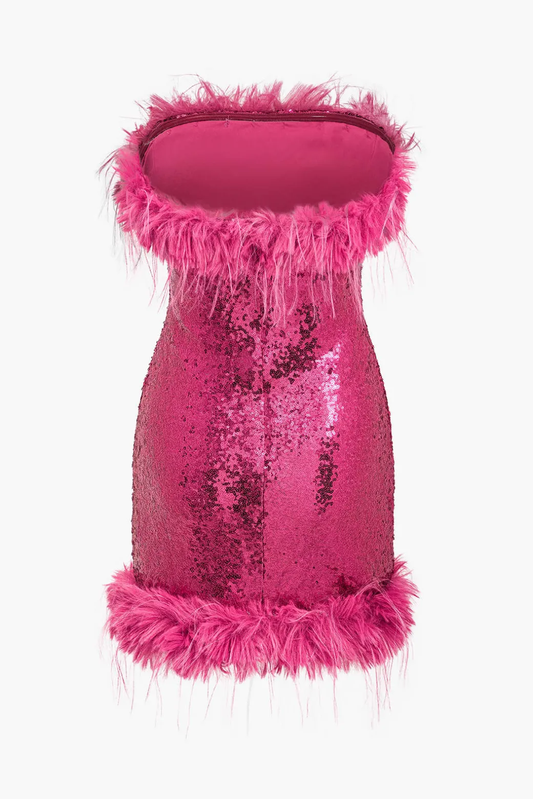 Store Sequin Feather Sleeveless Mini Dress Mini Dresses