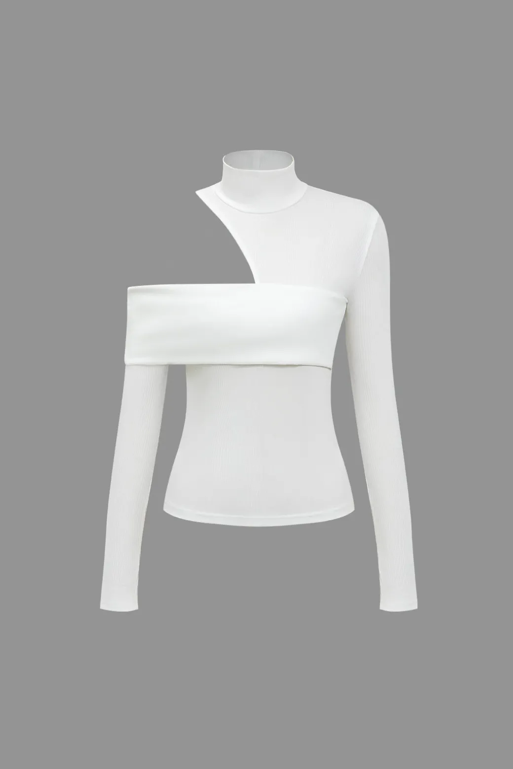 Fashion Solid Asymmetrical Long-Sleeve Top Long Sleeve Tops | Long Sleeves Tops