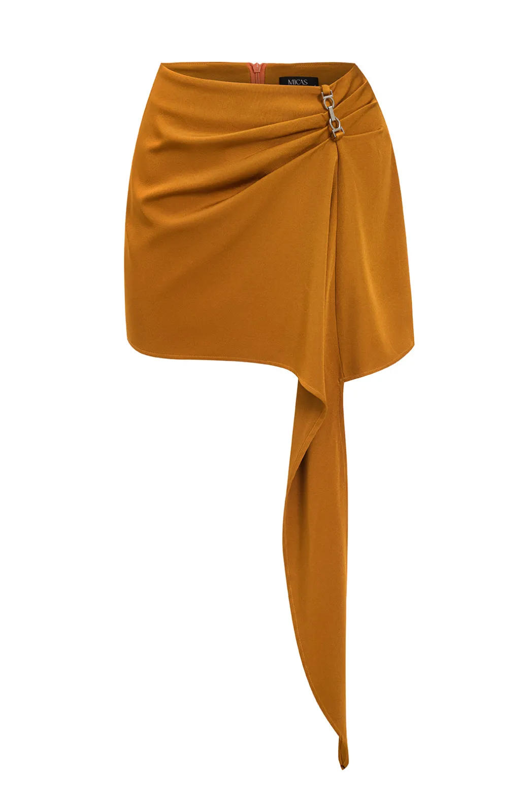 Discount Solid Asymmetrical Mini Skirt Skirts
