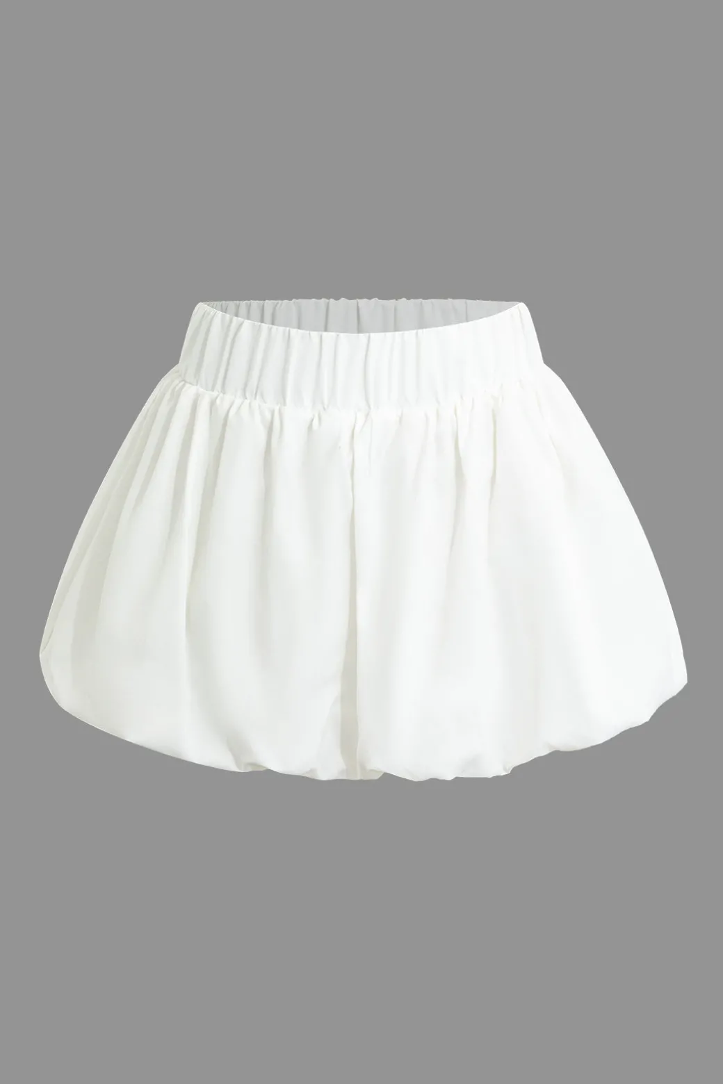 Cheap Solid Basic Puff Mini Skirt Skirts