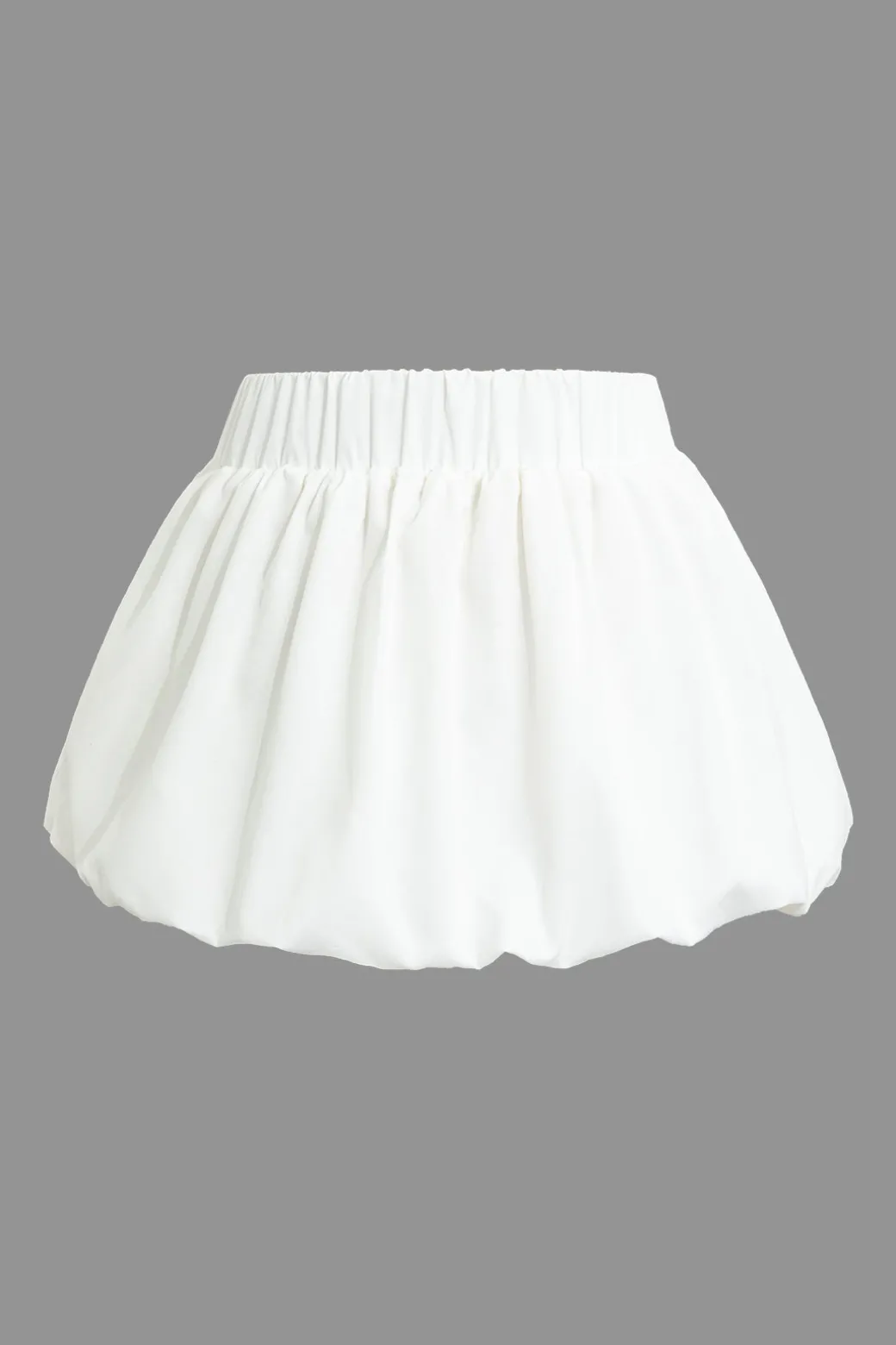 Cheap Solid Basic Puff Mini Skirt Skirts