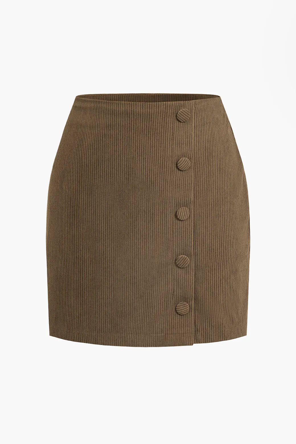 Clearance Solid Corduroy Mini Skirt Skirts