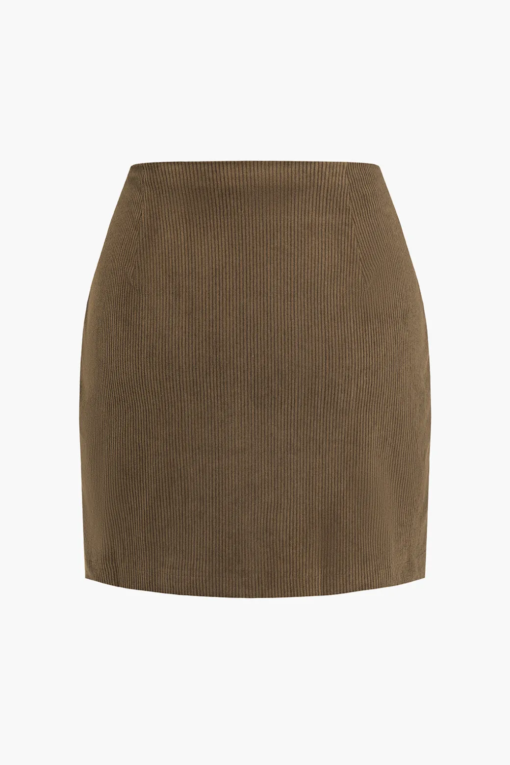 Clearance Solid Corduroy Mini Skirt Skirts