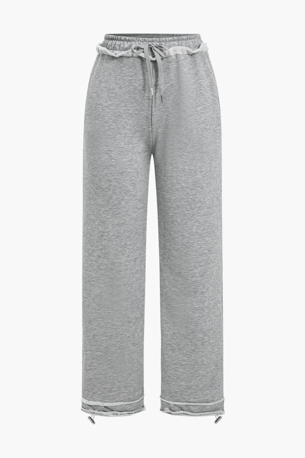 Flash Sale Solid High Waist Tie-Up Trousers Pants