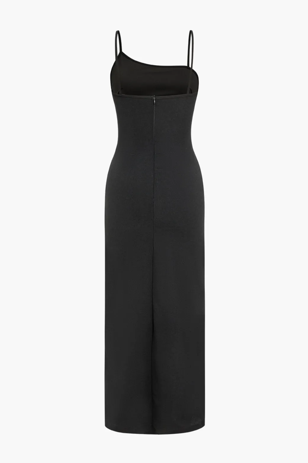 Cheap Solid Slip Strap Slit Midi Dress Midi Dresses