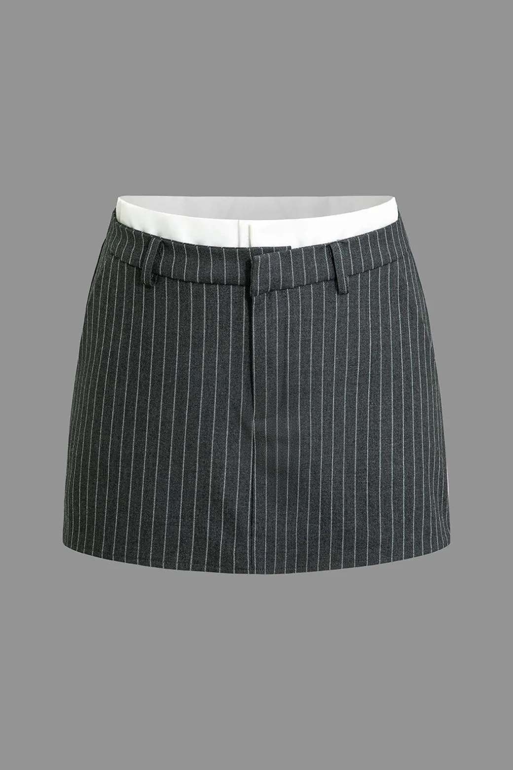 Hot Stripe Print Color Block Double Waistband Skorts Shorts