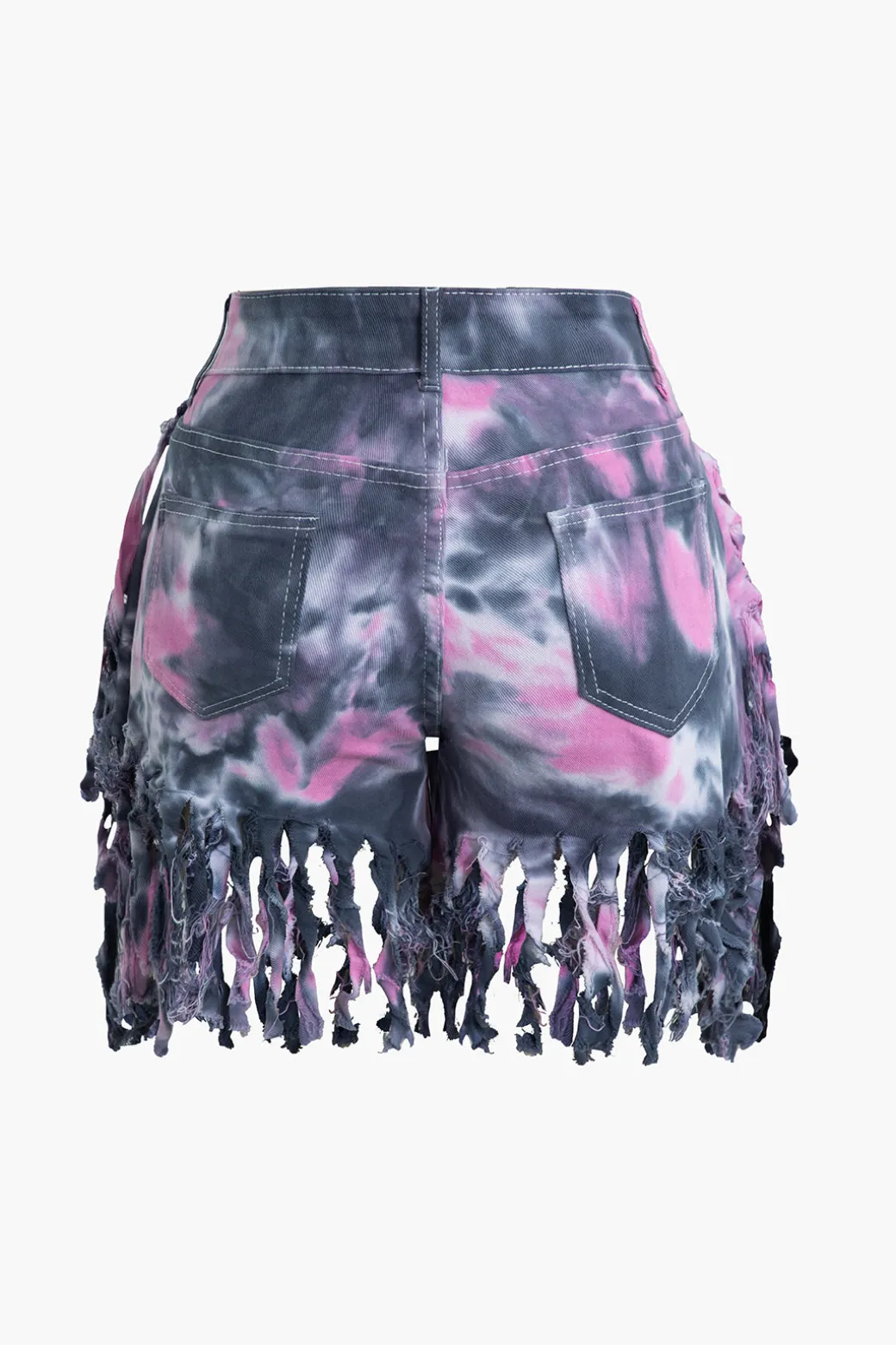 New Tie Dye Fringe Shorts Shorts
