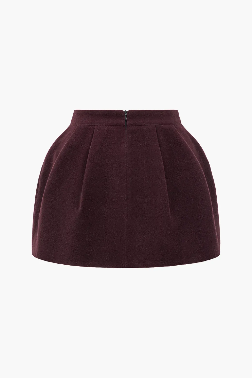 Hot Tweed High Waist Ruched Skirt Skirts