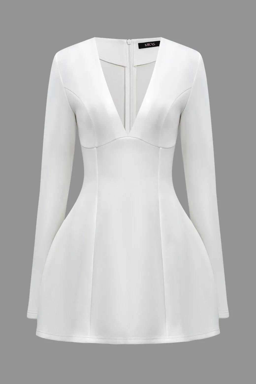 Cheap V-Shape Long Sleeve Mini Dress Long Sleeve Dresses | Mini Dresses
