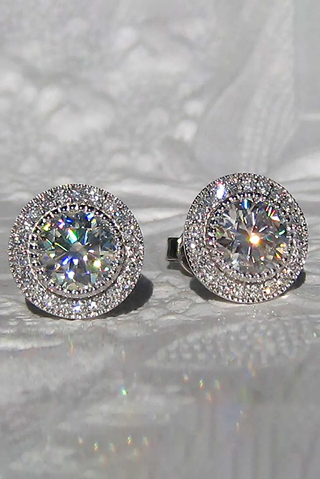 Flash Sale Zircon Shiny Round Diamond Earrings Earrings | Accessories